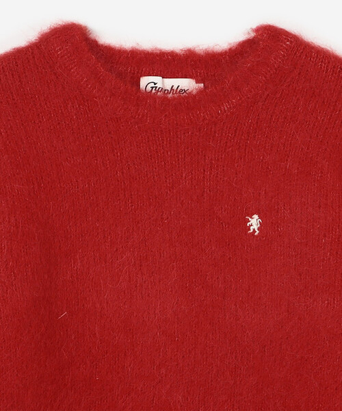 GYMPHLEX（ジムフレックス）の「Gymphlex | シャギーニット ショートプルオーバー WOMEN（ニット/セーター・レディース・グレー/レッド/マスタード・14）」の14枚目の写真