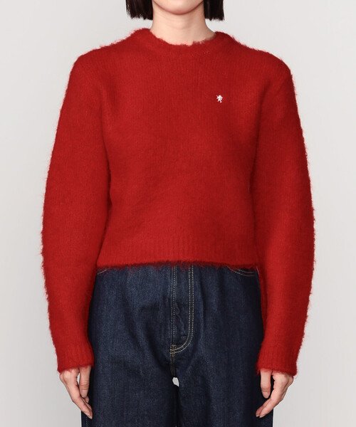 GYMPHLEX（ジムフレックス）の「Gymphlex | シャギーニット ショートプルオーバー WOMEN（ニット/セーター・レディース・グレー/レッド/マスタード・14）」の7枚目の写真