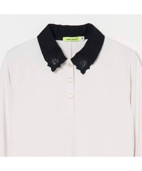 VIVA HEART/GOLF рубашка‑поло с вышивкой Cutwork, длинный рукав