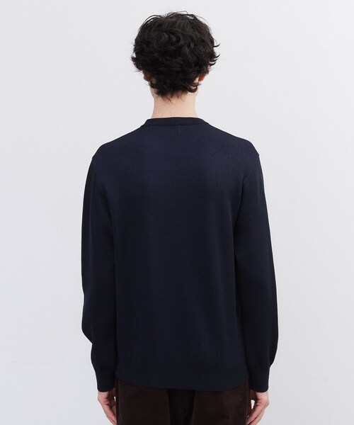 TAKEO KIKUCHI（タケオキクチ）の「【Made in JAPAN】ビッグチェック＆スライドパズル柄 ニット（ニット/セーター・メンズ・ライトグレー系3/ネイビー系1/ブラウン系2/ブラウン系その他4/ネイビー系3・02/03/04）」の9枚目の写真