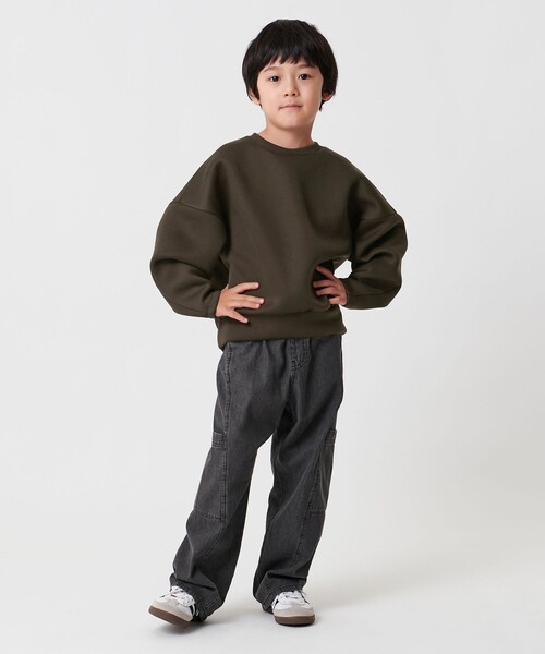MARW UNITED ARROWS（マルゥ ユナイテッドアローズ）の「＜MARW UNITED ARROWS＞ダンボール クルーネック プルオーバー KIDS（スウェット・キッズ・オフホワイト/ブラック/ダークブラウン/ベージュ・110cm/120cm/130cm）」の16枚目の写真