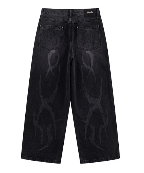 SUPPLIER/サプライヤー Vintage Wash Tribal Double Knee Baggy Jeans