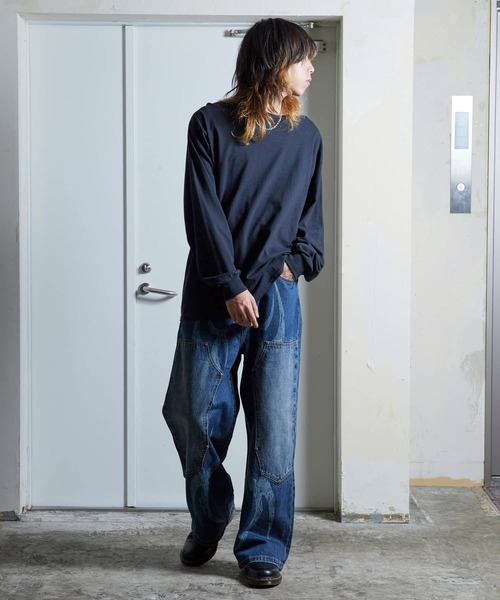SUPPLIER/サプライヤー Vintage Wash Tribal Double Knee Baggy Jeans