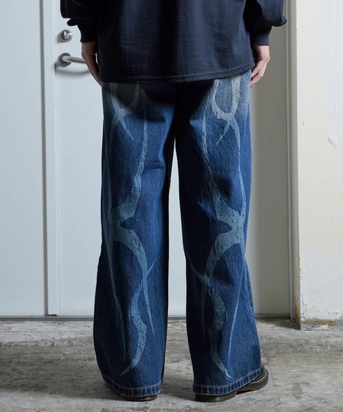 SUPPLIER/サプライヤー Vintage Wash Tribal Double Knee Baggy Jeans SUPPLIER/サプライヤー Vintage Wash Tribal Double Knee Baggy Jeans