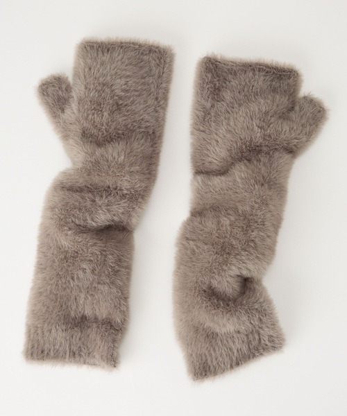 BARNYARDSTORM（バンヤードストーム）の「BARNYARDSTORM / シャギーアームウォーマー（手袋・レディース・ネイビー/グレー・FREE）」の15枚目の写真