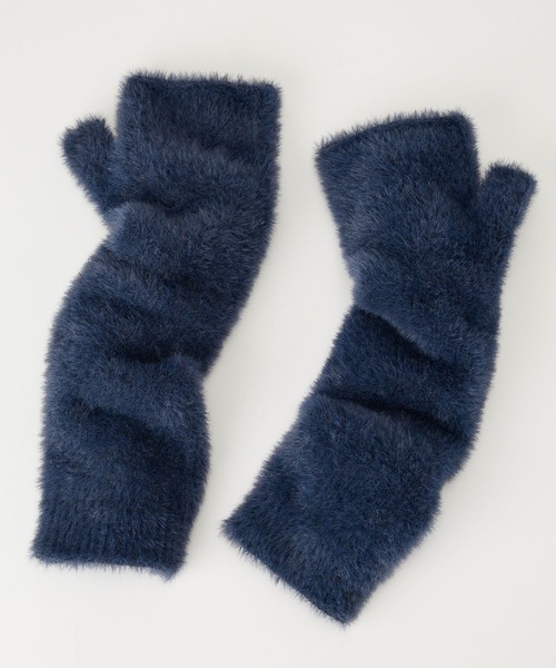 BARNYARDSTORM（バンヤードストーム）の「BARNYARDSTORM / シャギーアームウォーマー（手袋・レディース・ネイビー/グレー・FREE）」の16枚目の写真