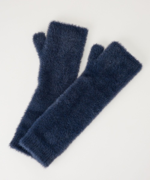 BARNYARDSTORM（バンヤードストーム）の「BARNYARDSTORM / シャギーアームウォーマー（手袋・レディース・ネイビー/グレー・FREE）」の17枚目の写真