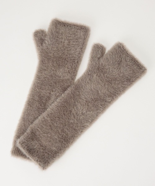 BARNYARDSTORM（バンヤードストーム）の「BARNYARDSTORM / シャギーアームウォーマー（手袋・レディース・ネイビー/グレー・FREE）」の19枚目の写真