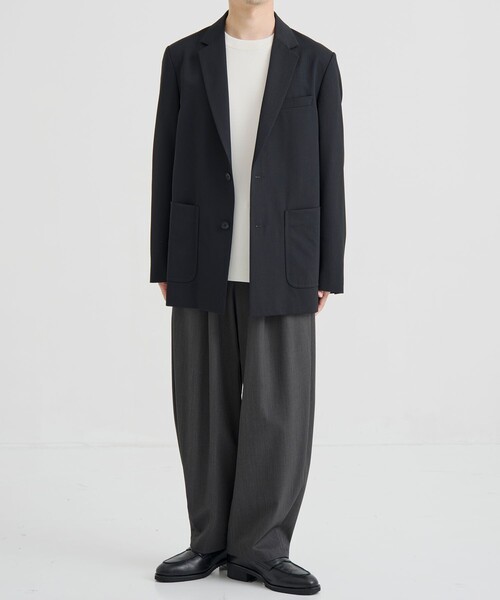 UNITED TOKYO(ユナイテッドトウキョウ)の「CLEAR WOOL シングルジャケット(ブルゾン・メンズ・グレー/ブラック・1/2)」の16枚目の写真