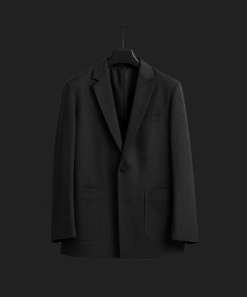 UNITED TOKYO(ユナイテッドトウキョウ)の「CLEAR WOOL シングルジャケット(ブルゾン・メンズ・グレー/ブラック・1/2)」の2枚目の写真