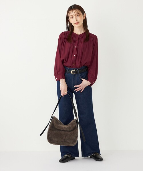 SHIPS Colors(シップス カラーズ)の「SHIPS Colors:ボア コンビ ワンショルダー バッグ(ショルダーバッグ・レディース・ブラウン/ダークグレー・ONE SIZE)」の22枚目の写真