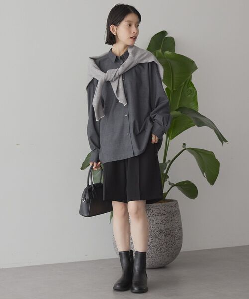 AMERICAN HOLIC(アメリカンホリック)の「イージーケアコクーンバックタックシャツ(シャツ/ブラウス・レディース・オフホワイト/ネイビー/チェック・L/M)」の16枚目の写真