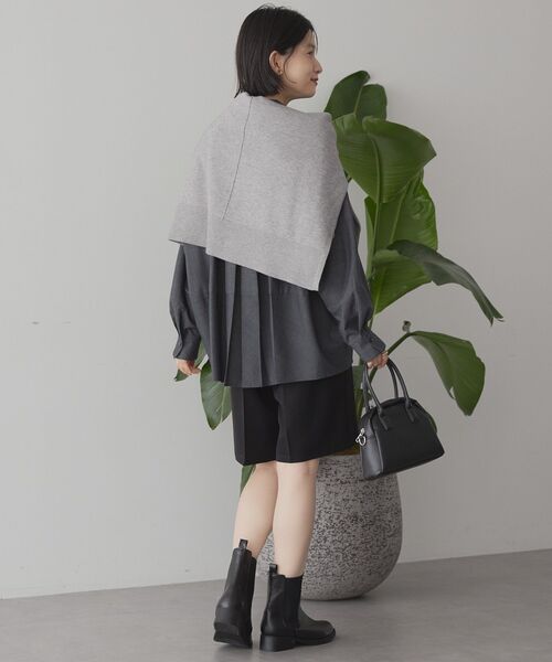 AMERICAN HOLIC(アメリカンホリック)の「イージーケアコクーンバックタックシャツ(シャツ/ブラウス・レディース・オフホワイト/ネイビー/チェック・L/M)」の18枚目の写真