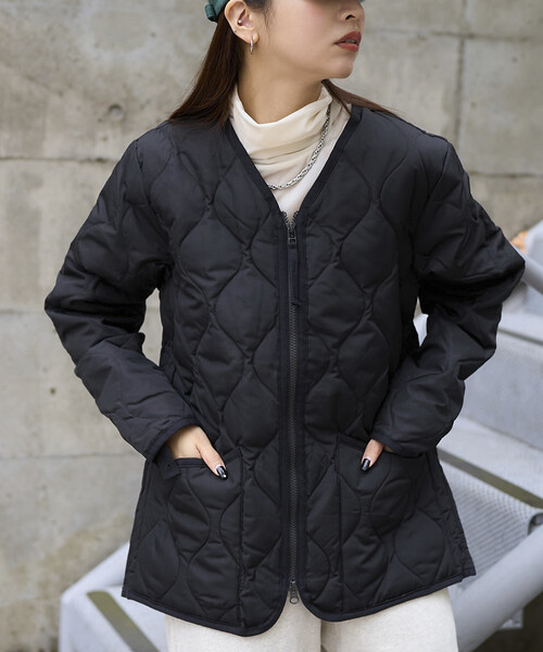 セール】TAION/タイオン MILITARY W-ZIP V NECK DOWN JK 限定展開