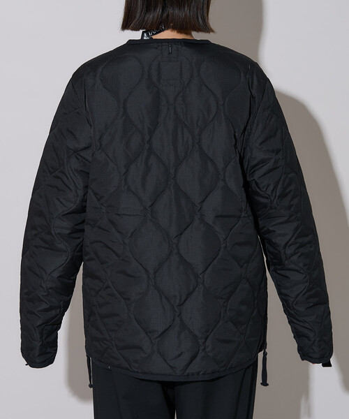 PUBLUX（パブリュクス）の「TAION/タイオン MILITARY W-ZIP V NECK DOWN JK　限定展開/ミリタリー ダブルジップ Vネック ダウン ジャケット（ダウンジャケット/コート・レディース・オリーブ/ブラック・LARGE/MEDIUM/X-LARGE）」の5枚目の写真