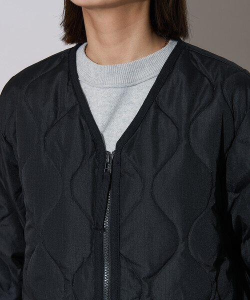PUBLUX（パブリュクス）の「TAION/タイオン MILITARY W-ZIP V NECK DOWN JK　限定展開/ミリタリー ダブルジップ Vネック ダウン ジャケット（ダウンジャケット/コート・レディース・オリーブ/ブラック・LARGE/MEDIUM/X-LARGE）」の6枚目の写真