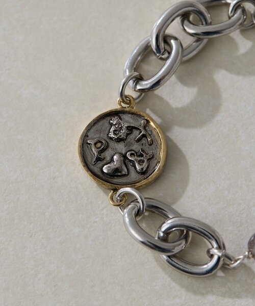 ear PAPILLONNER（イアパピヨネ）の「【beq Pettina(ベック ペティーナ)】モチーフMIXチェーンブレスレット（ブレスレット・レディース・シルバー・FREE）」の3枚目の写真