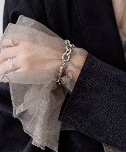 ear PAPILLONNER（イアパピヨネ）の「【beq Pettina(ベック ペティーナ)】モチーフMIXチェーンブレスレット（ブレスレット・レディース・シルバー・FREE）」の10枚目の写真