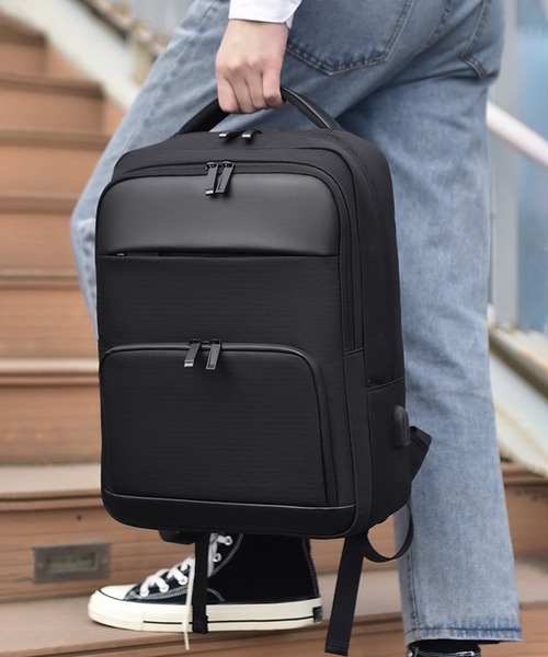MAGASIN DE MODE TOOLS(マガジンデモードトゥールズ)の「【MAGASIN DE MODE TOOLS】ビジネスバックパック 撥水/PC・タブレット収納/充電ポート付き/A4収納 KNF147(バックパック/リュック・メンズ・ブラック/グレー・FREE)」の5枚目の写真