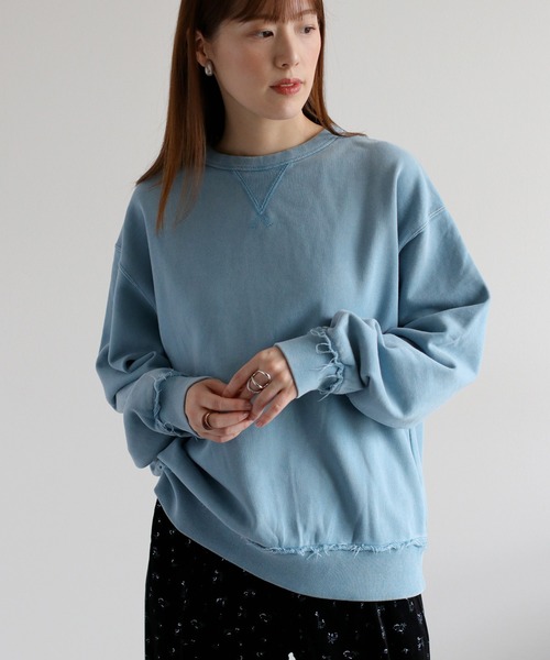 Champion(チャンピオン)の「【Champion】裏毛ヴィンテージ加工クルーネックスウェット(スウェット・レディース・ブラック系/ブルー系/ピンク系・M)」の9枚目の写真