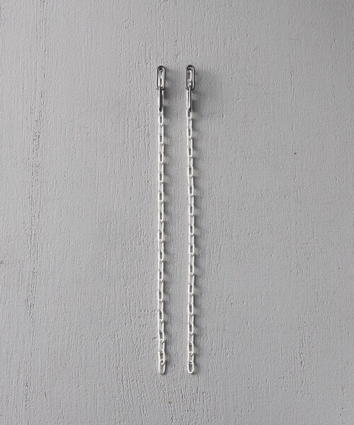 and cloud（アンドクラウド）の「Cable Chain Long Charm Pierce（ピアス（両耳用）・レディース・ブラック系その他・FREE）」の2枚目の写真