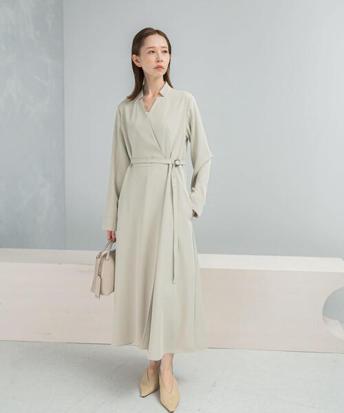 Hannoh Wessel カシュクールワンピース Hannoh Wessel カシュクールワンピース Cookie Chocolate / バイカラー