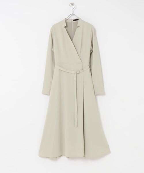 URBAN RESEARCH ROSSO WOMEN(アーバンリサーチ ロッソ)の「ベルトデザインカシュクールワンピース(ワンピース・レディース・ロイヤルブルー/ライトベージュ・FREE)」の12枚目の写真