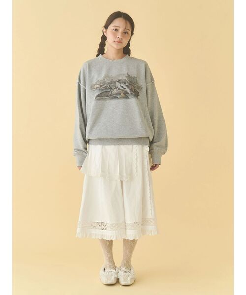 merry jenny(メリージェニー)の「pleats apron layered skirt(スカート・レディース・オフホワイト/ベージュ・FREE)」の16枚目の写真