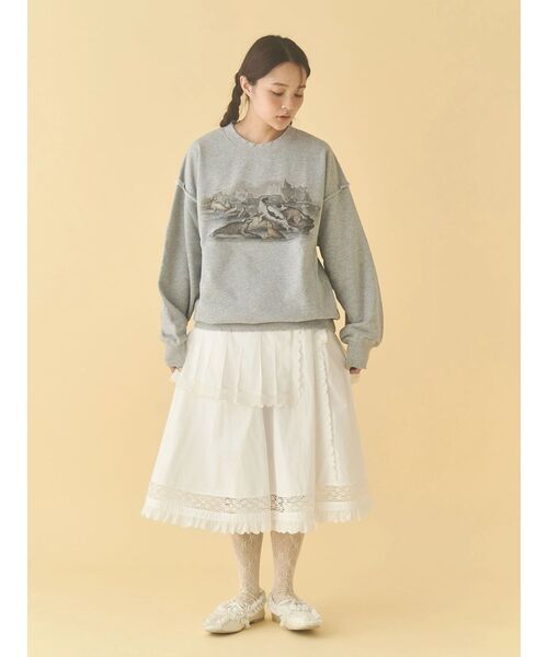 merry jenny(メリージェニー)の「pleats apron layered skirt(スカート・レディース・オフホワイト/ベージュ・FREE)」の17枚目の写真