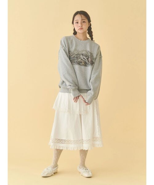 merry jenny(メリージェニー)の「pleats apron layered skirt(スカート・レディース・オフホワイト/ベージュ・FREE)」の18枚目の写真