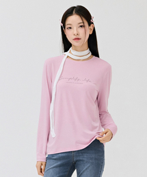 レディースレタリングベーシックTシャツ-DEZG5151B0T