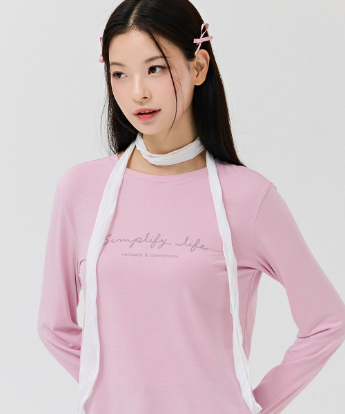 CHASECULT(チェイスカルト)の「レディースレタリングベーシックTシャツ-DEZG5151B0T(Tシャツ/カットソー・レディース・バイオレット・90/85/95)」の2枚目の写真