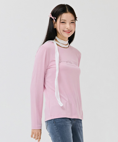 CHASECULT(チェイスカルト)の「レディースレタリングベーシックTシャツ-DEZG5151B0T(Tシャツ/カットソー・レディース・バイオレット・90/85/95)」の3枚目の写真