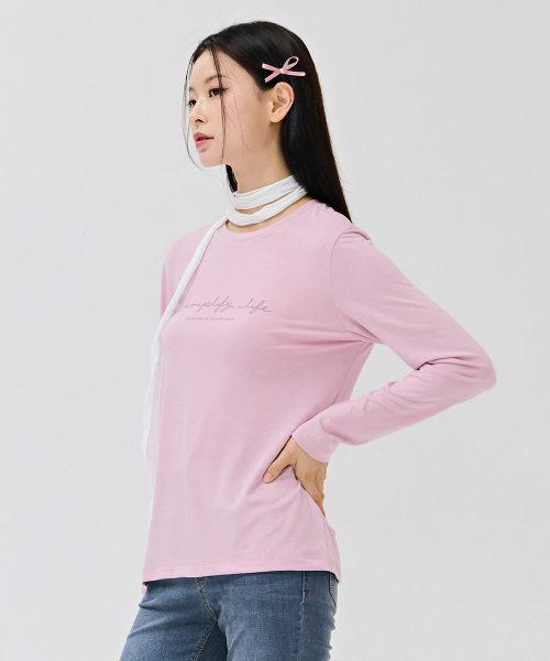 CHASECULT(チェイスカルト)の「レディースレタリングベーシックTシャツ-DEZG5151B0T(Tシャツ/カットソー・レディース・バイオレット・90/85/95)」の5枚目の写真