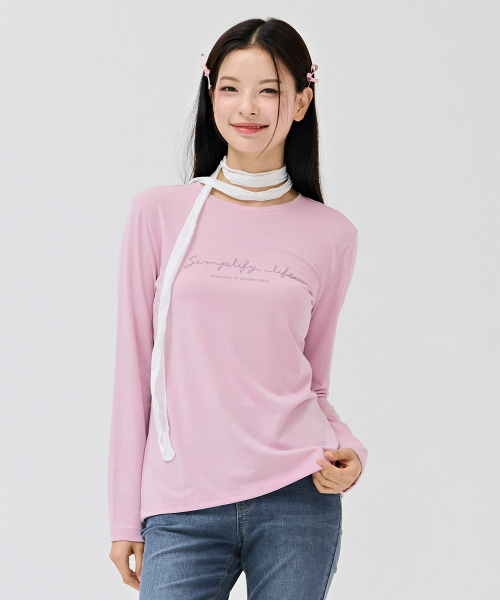CHASECULT(チェイスカルト)の「レディースレタリングベーシックTシャツ-DEZG5151B0T(Tシャツ/カットソー・レディース・バイオレット・90/85/95)」の6枚目の写真
