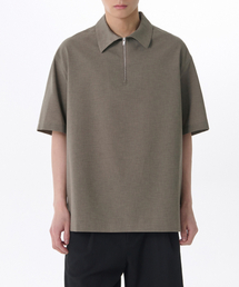 MUSINSA STANDARD（ムシンサスタンダード）の「Crease Relaxed Half Zip-Up Shirt [Khaki Gray]（ポロシャツ）」
