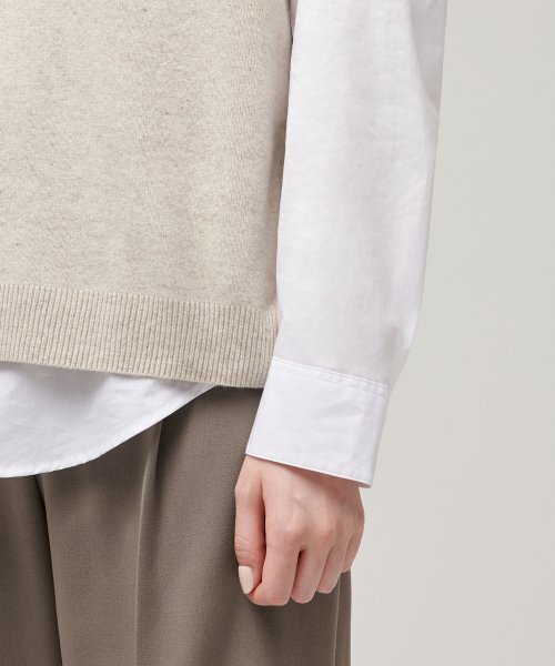 MUSINSA STANDARD WOMAN（ムシンサスタンダードウーマン）の「レディースラムズウールニットベスト[オートミール]（ニット/セーター・レディース・その他・SMALL/MEDIUM/LARGE/X-SMALL）」の7枚目の写真