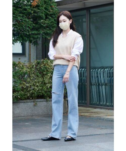 MUSINSA STANDARD WOMAN（ムシンサスタンダードウーマン）の「レディースラムズウールニットベスト[オートミール]（ニット/セーター・レディース・その他・SMALL/MEDIUM/LARGE/X-SMALL）」の10枚目の写真