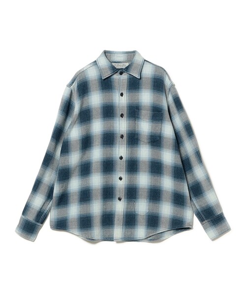 REMI RELIEF（レミレリーフ）の「【別注】REMI RELIEF / Indigo Flannel Check Shirt（シャツ/ブラウス・メンズ・その他・MEDIUM/X-LARGE/SMALL/LARGE）」の2枚目の写真