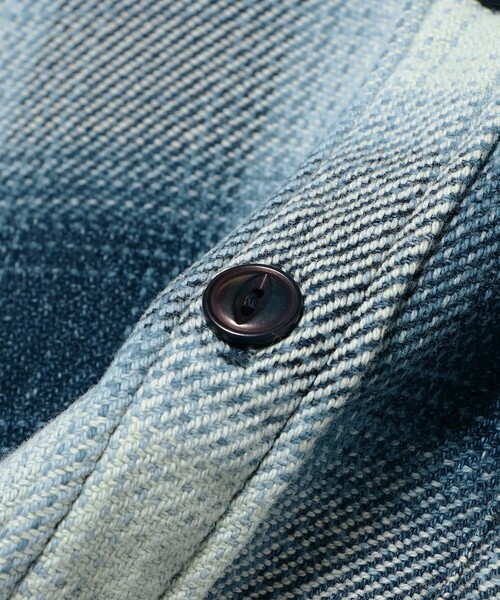 REMI RELIEF（レミレリーフ）の「【別注】REMI RELIEF / Indigo Flannel Check Shirt（シャツ/ブラウス・メンズ・その他・MEDIUM/X-LARGE/SMALL/LARGE）」の6枚目の写真