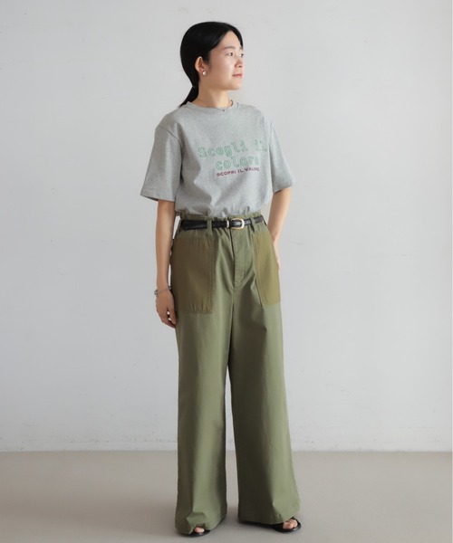 Blanc Bleu Minuit(ブランブルーミニュイ)の「フロッキーロゴPT クルーネックTEE(Tシャツ/カットソー・レディース・グレー/ホワイト・FREE)」の11枚目の写真