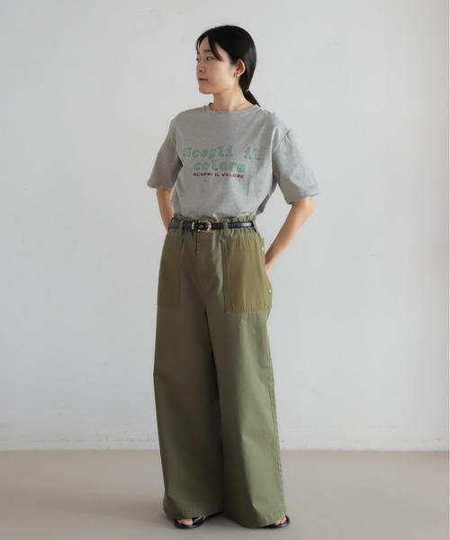 Blanc Bleu Minuit(ブランブルーミニュイ)の「フロッキーロゴPT クルーネックTEE(Tシャツ/カットソー・レディース・グレー/ホワイト・FREE)」の13枚目の写真