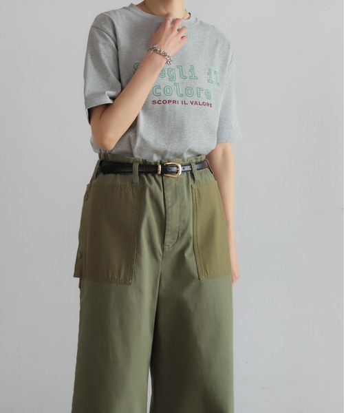 Blanc Bleu Minuit(ブランブルーミニュイ)の「フロッキーロゴPT クルーネックTEE(Tシャツ/カットソー・レディース・グレー/ホワイト・FREE)」の15枚目の写真