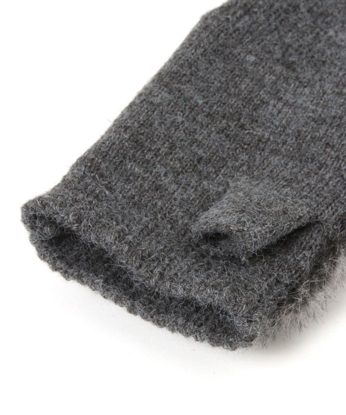 GLOBAL WORK（グローバルワーク）の「ファーニットアームウォーマー/606873（手袋・レディース・ライトグレー/ダークブラウン/チャコールグレー・FREE）」の6枚目の写真