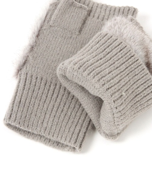 GLOBAL WORK（グローバルワーク）の「ファーニットアームウォーマー/606873（手袋・レディース・ライトグレー/ダークブラウン/チャコールグレー・FREE）」の8枚目の写真