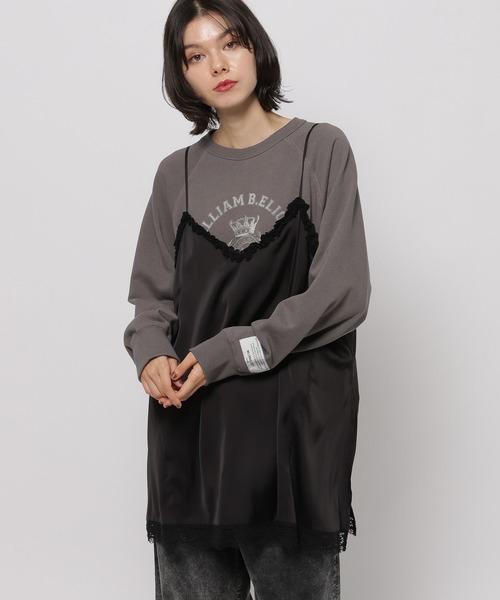 niko and...(ニコアンド)の「【WILLIAM B.ELIOTT】レイヤードレースキャミ(キャミソール・レディース・クリーム/ブラック・FREE)」の6枚目の写真