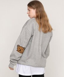 [UNISEX]エルボーベアスマイルマンツーマン_グレー