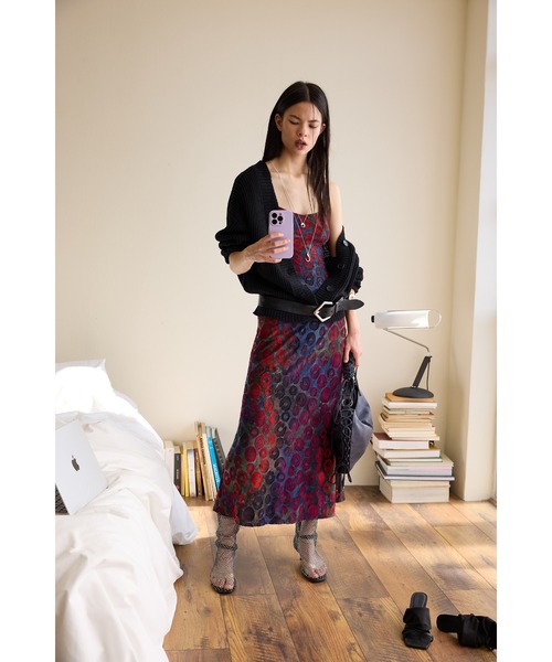 Desigual(デシグアル)の「2イン1カーディガン付きドレス 結婚式 二次会 フォーマル(ワンピース・レディース・ブラウン・XS/S/M/L/XL)」の4枚目の写真