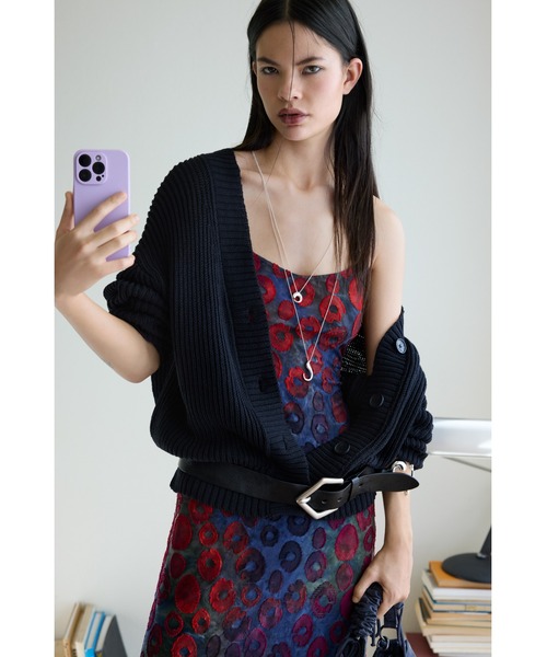 Desigual(デシグアル)の「2イン1カーディガン付きドレス 結婚式 二次会 フォーマル(ワンピース・レディース・ブラウン・XS/S/M/L/XL)」の2枚目の写真