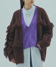 (GENE HEAVENS)FRINGE KNIT CARDIGAN
